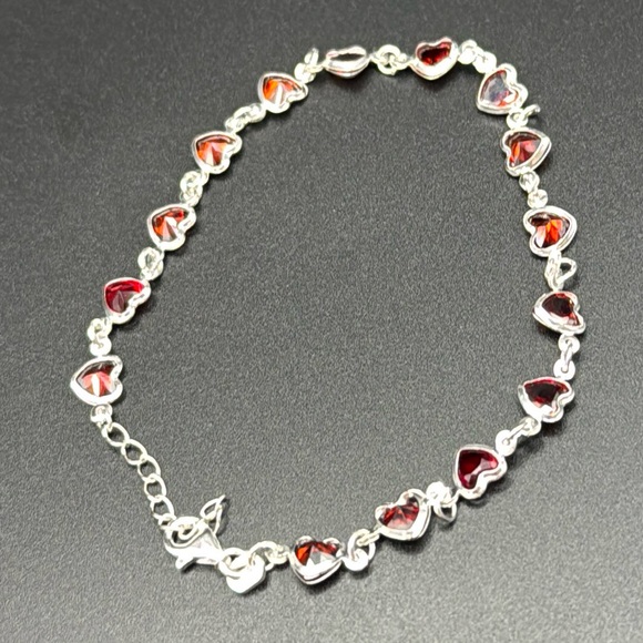 925 Sterling silver hearts bracelet in two styles